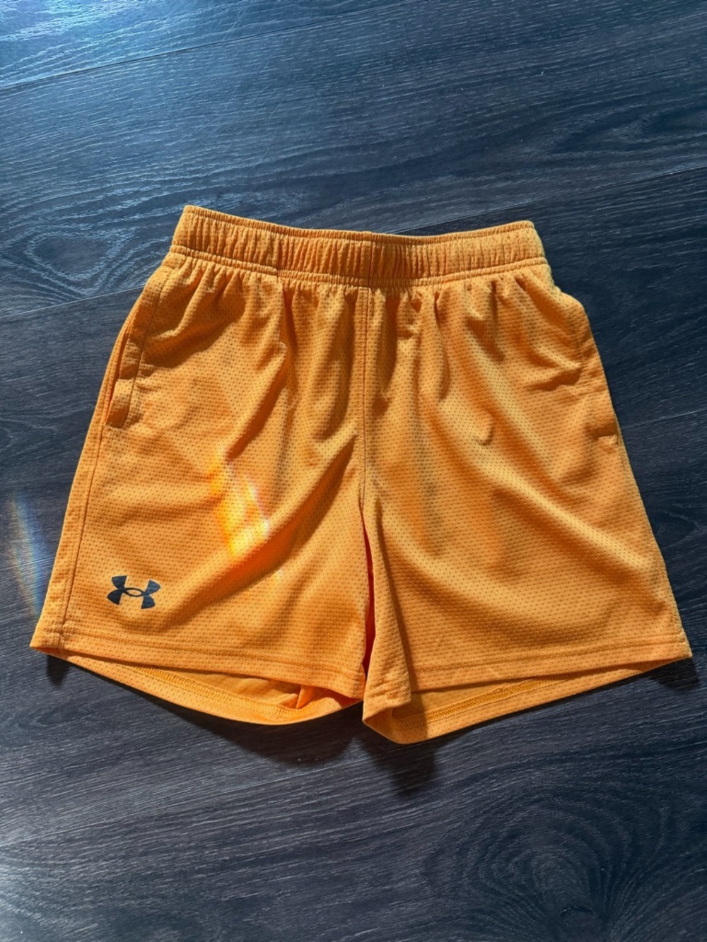 Under Armour Men's Bright Orange Athletic Mesh Shorts
